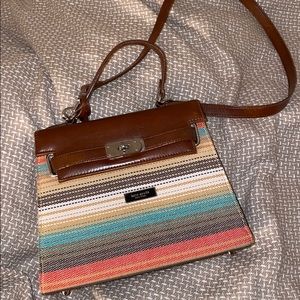 Kate Spade Striped Satchel w/ Removable Strap